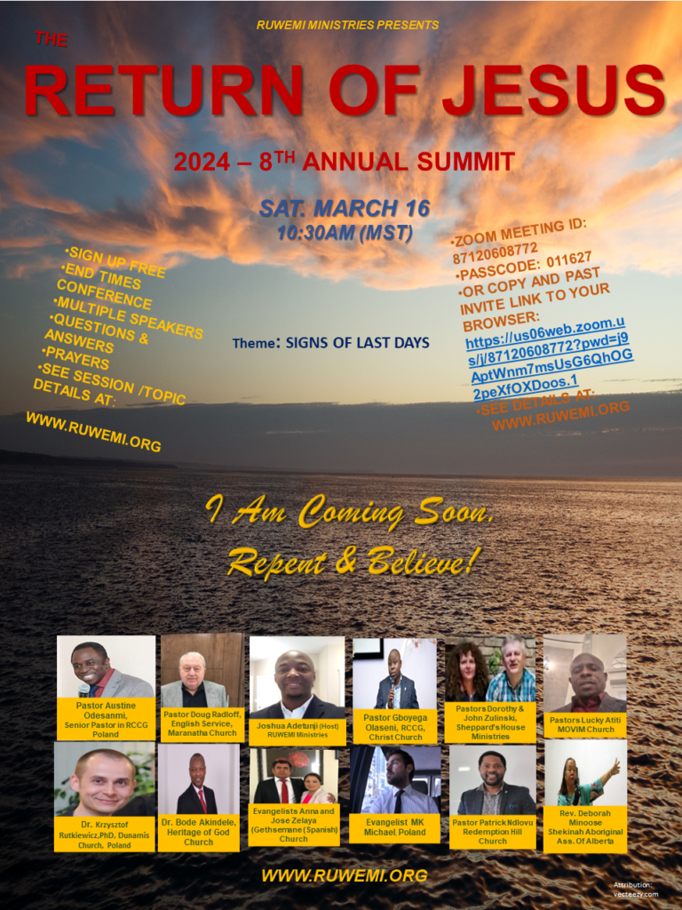 The Return of Jesus Summit 2024 Poster RUWEMI Ministries